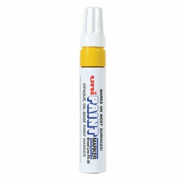 Uni-Ball uni-paint, PERMANENT MARKER, BROAD CHISEL TIP, YELLOW 63735